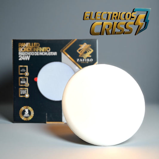 PANEL LED REDONDO BORDE INFINITO DE INCRUSTAR 24W ZAFIRO
