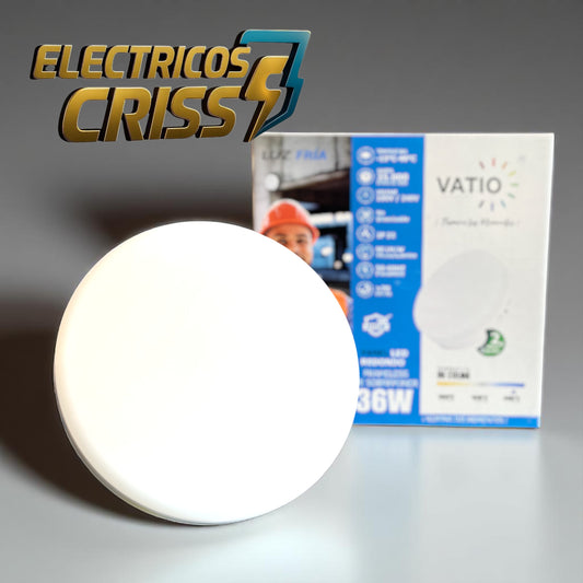 PANEL LED REDONDO FRAMELESS DE SOBREPONER 36W VATIO