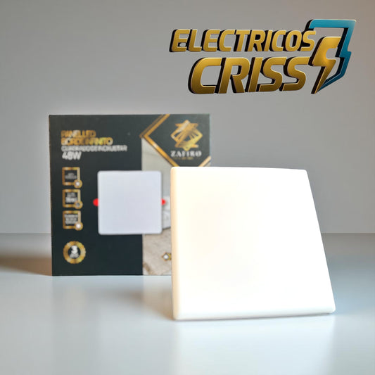 PANEL LED CUADRADO BORDE INFINITO DE INCRUSTAR 48W ZAFIRO
