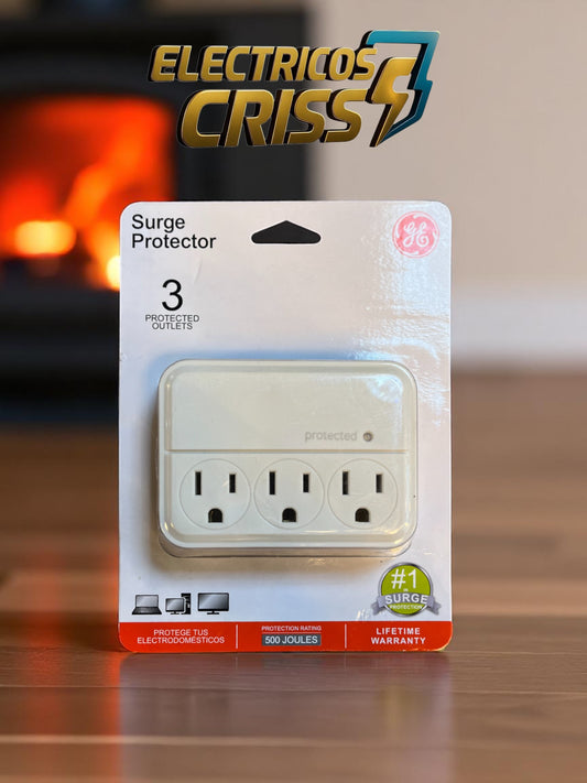 SUPRESOR DE PICOS DE PARED 3 SALIDAS 500J GE