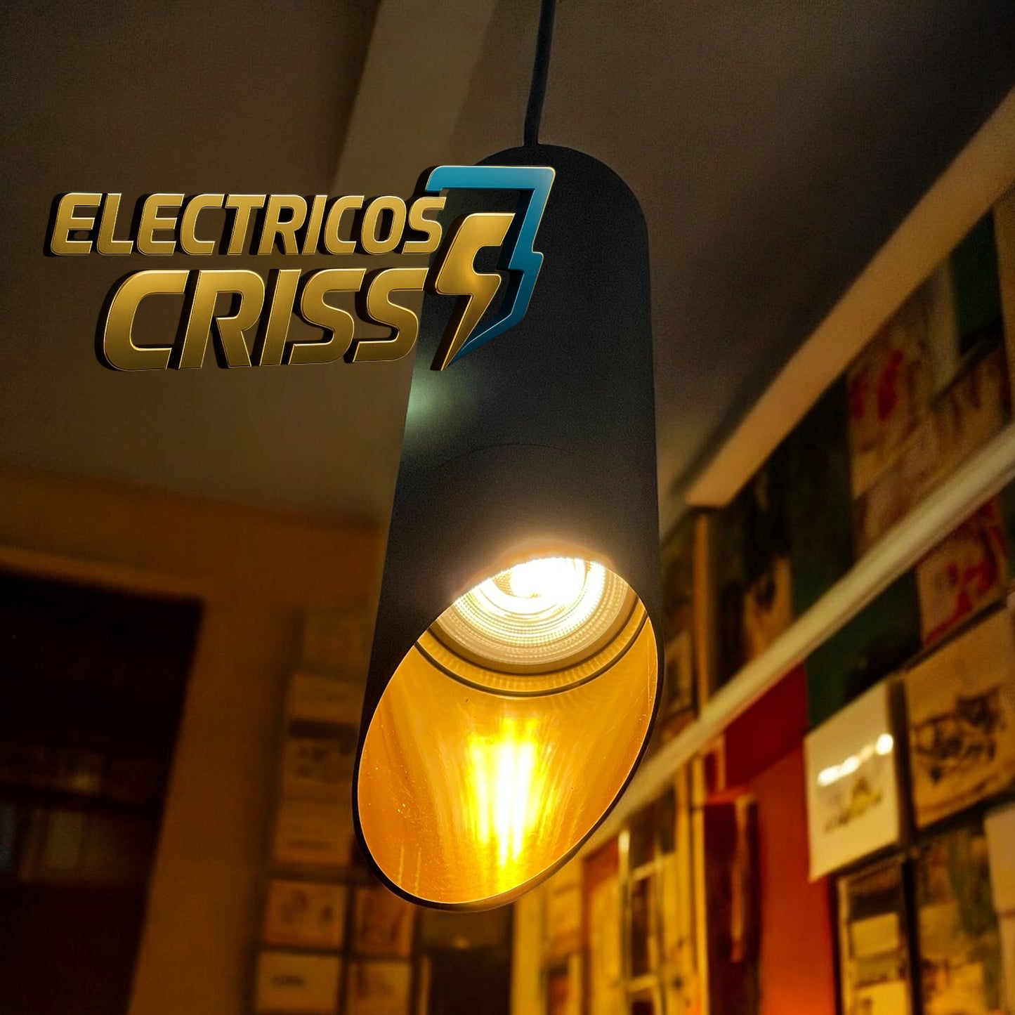 Lámpara colgante cilíndrica