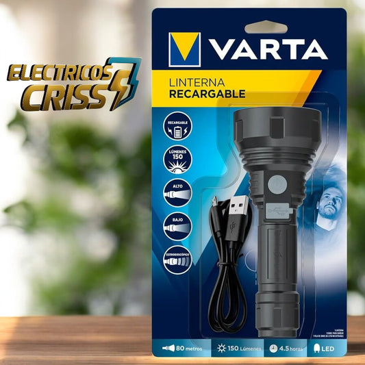 LINTERNA RECARGABLE VARTA 150 LÚMENES