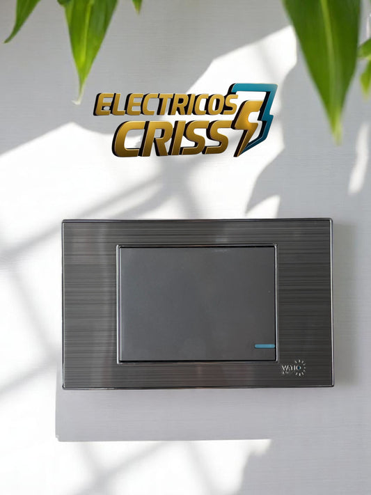 INTERRUPTOR SENCILLO ACERO VATIO