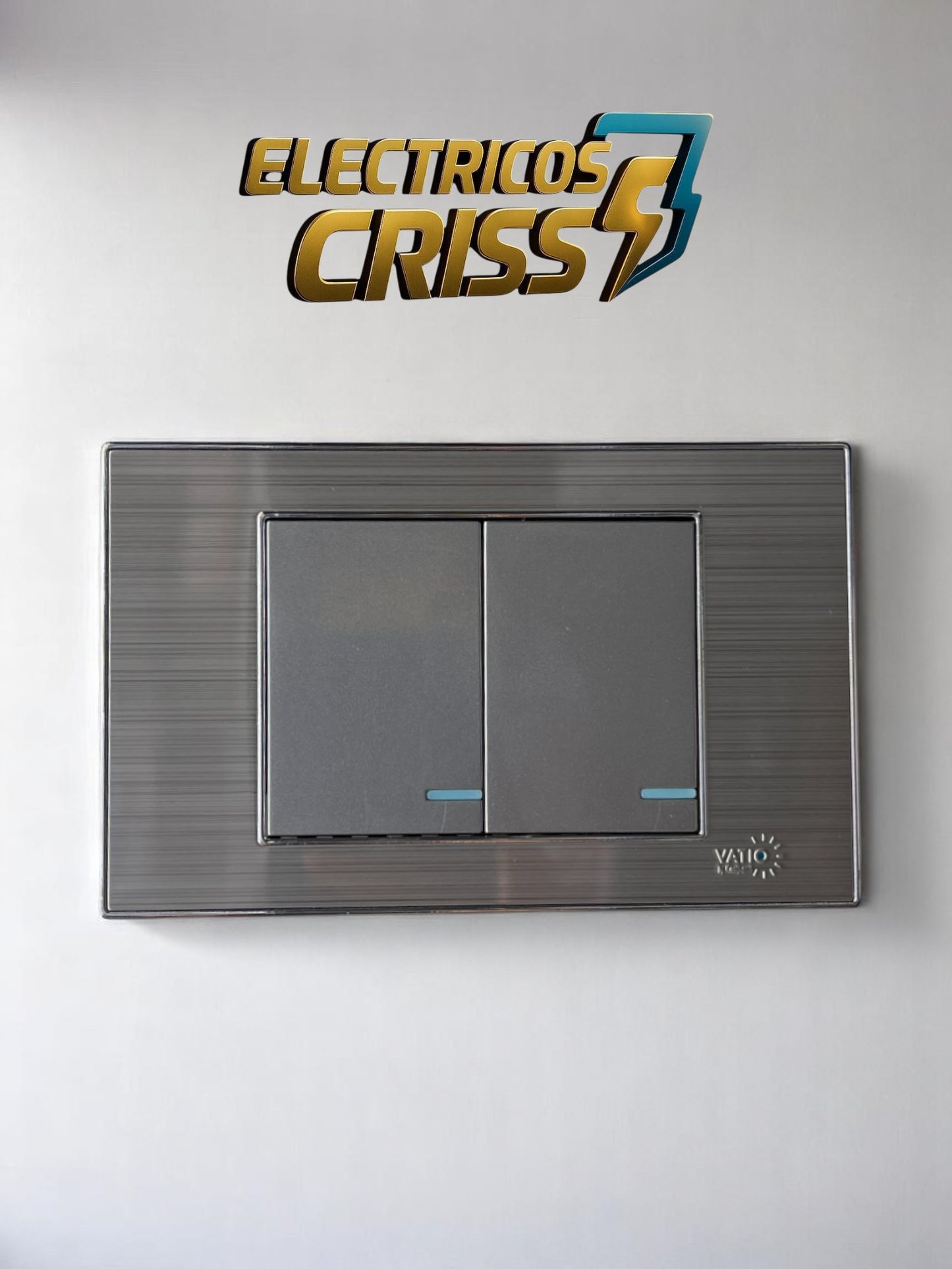 INTERRUPTOR DOBLE ACERO VATIO