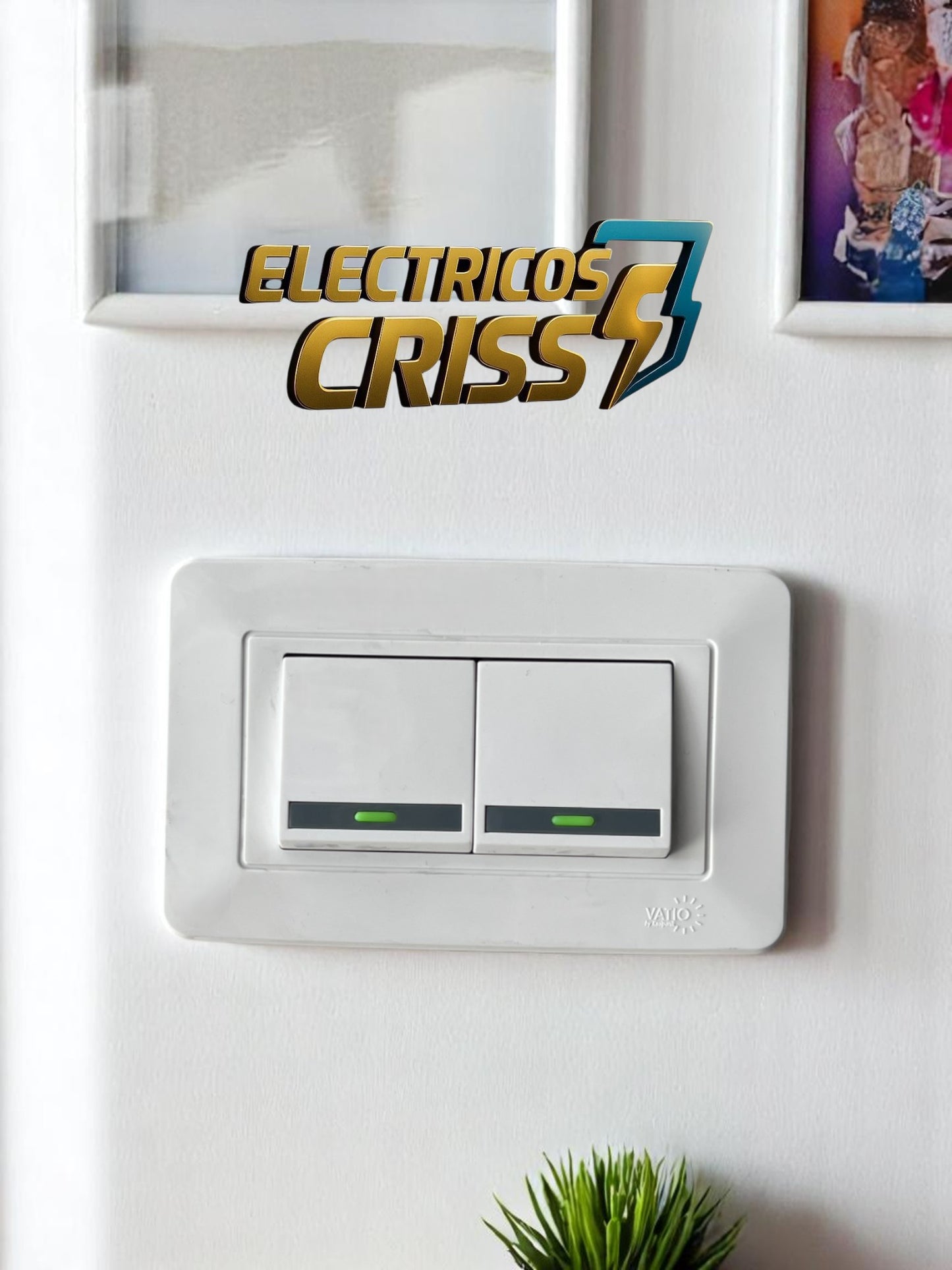 INTERRUPTOR DOBLE BLANCO VATIO