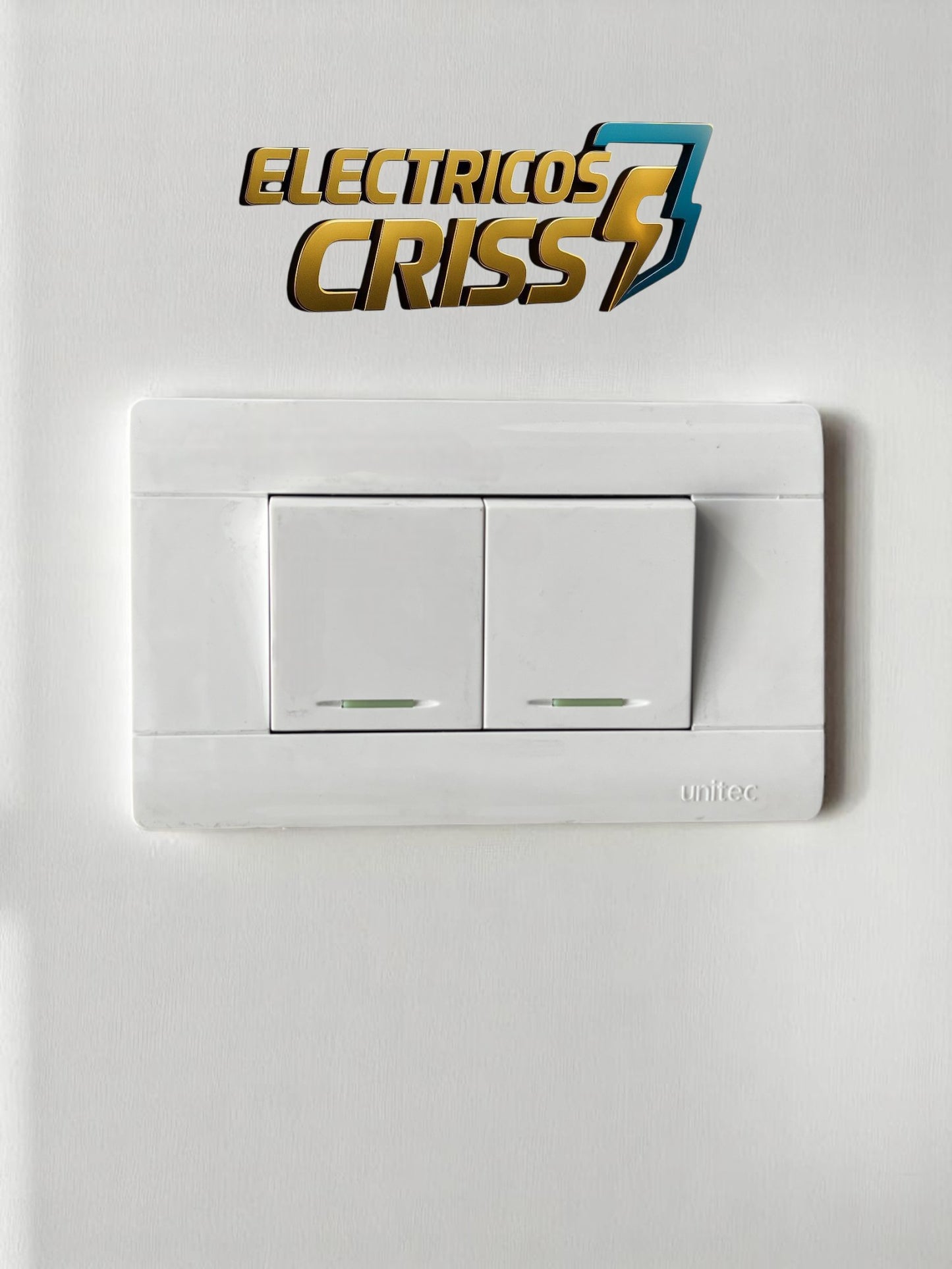 INTERRUPTOR DOBLE BLANCO UNITEC