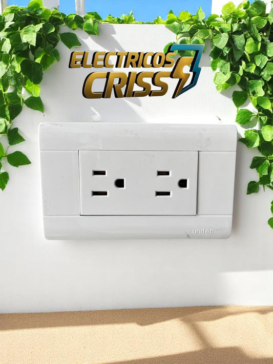 TOMA DOBLE BLANCO UNITEC