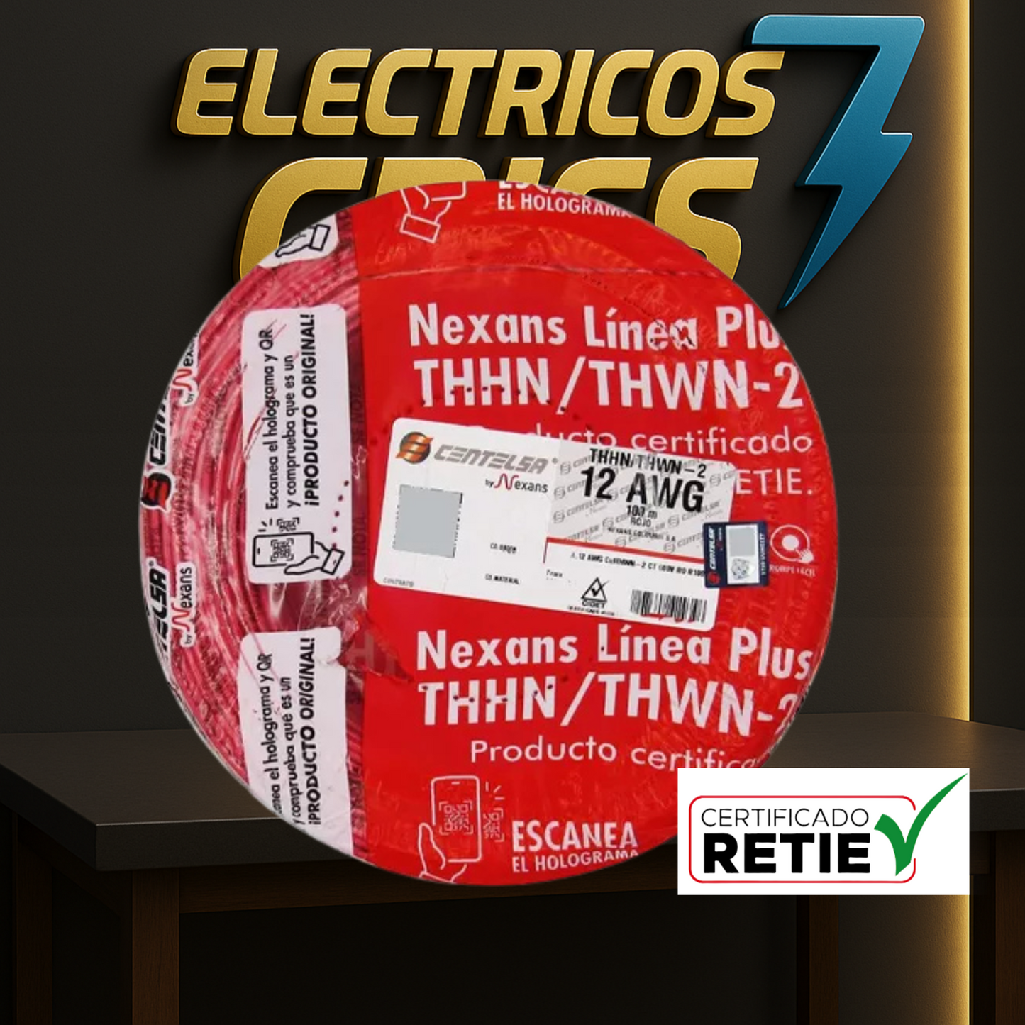 ALAMBRE CENTELSA #12 100% COBRE ORIGINAL