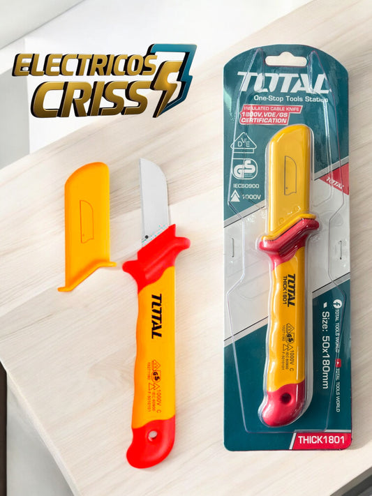CUCHILLO AISLANTE PARA ELECTRICISTAS TOTAL