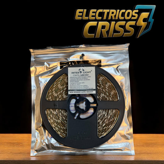 CINTA LED INTERLIGHT DE 12V X 5M ā LUZ CĆLIDA