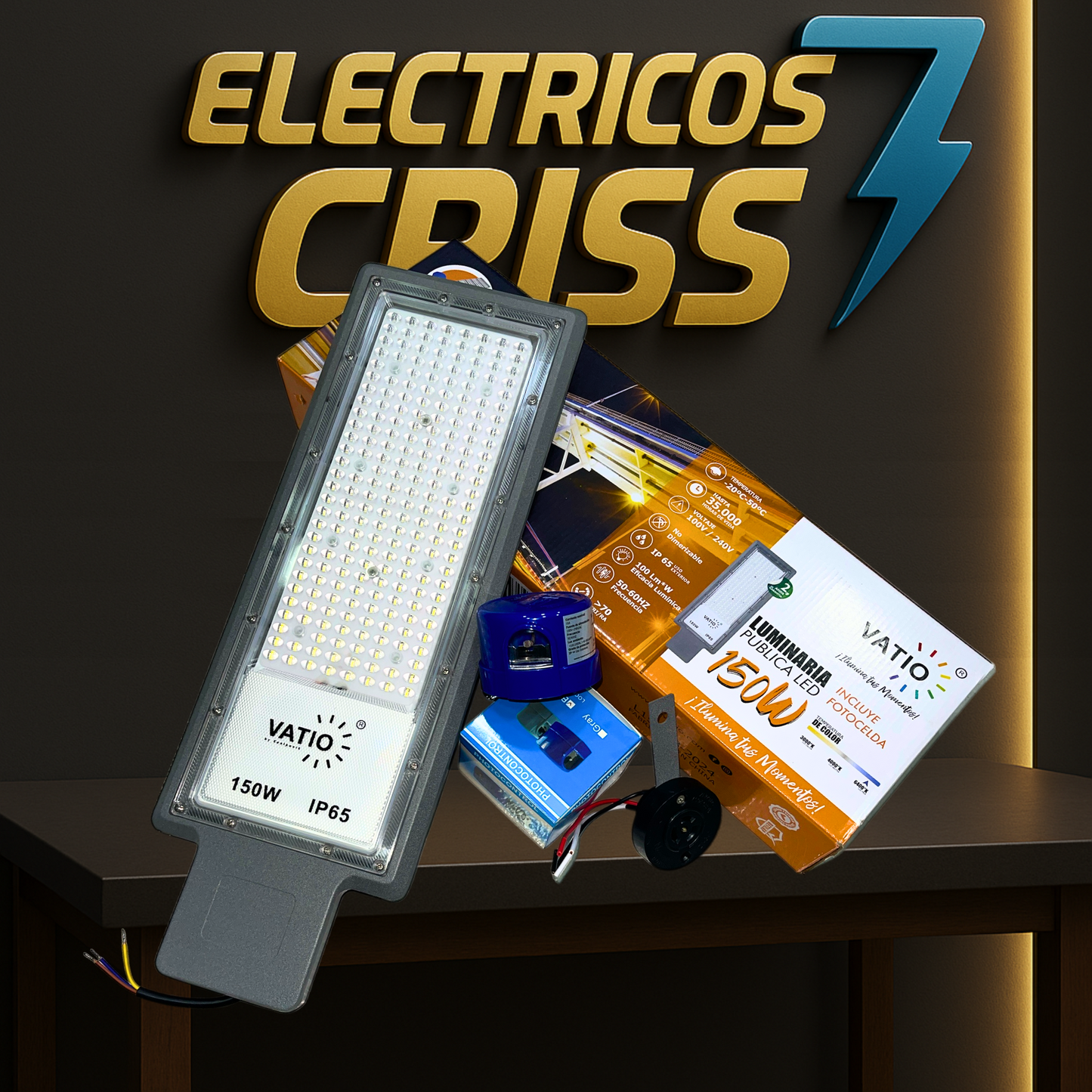 LUMINARIA LED ALUMBRADO PÚBLICO 150W (INCLUYE FOTOCELDA)