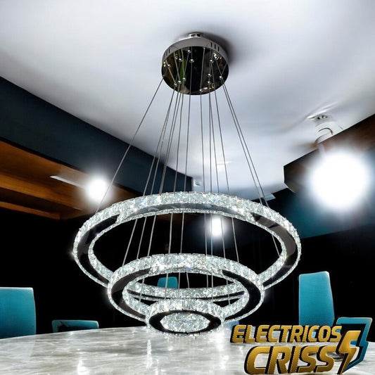 LÁMPARA COLGANTE LUJO BARCELONA DE CRISTAL- POPAYÁN COLOMBIA