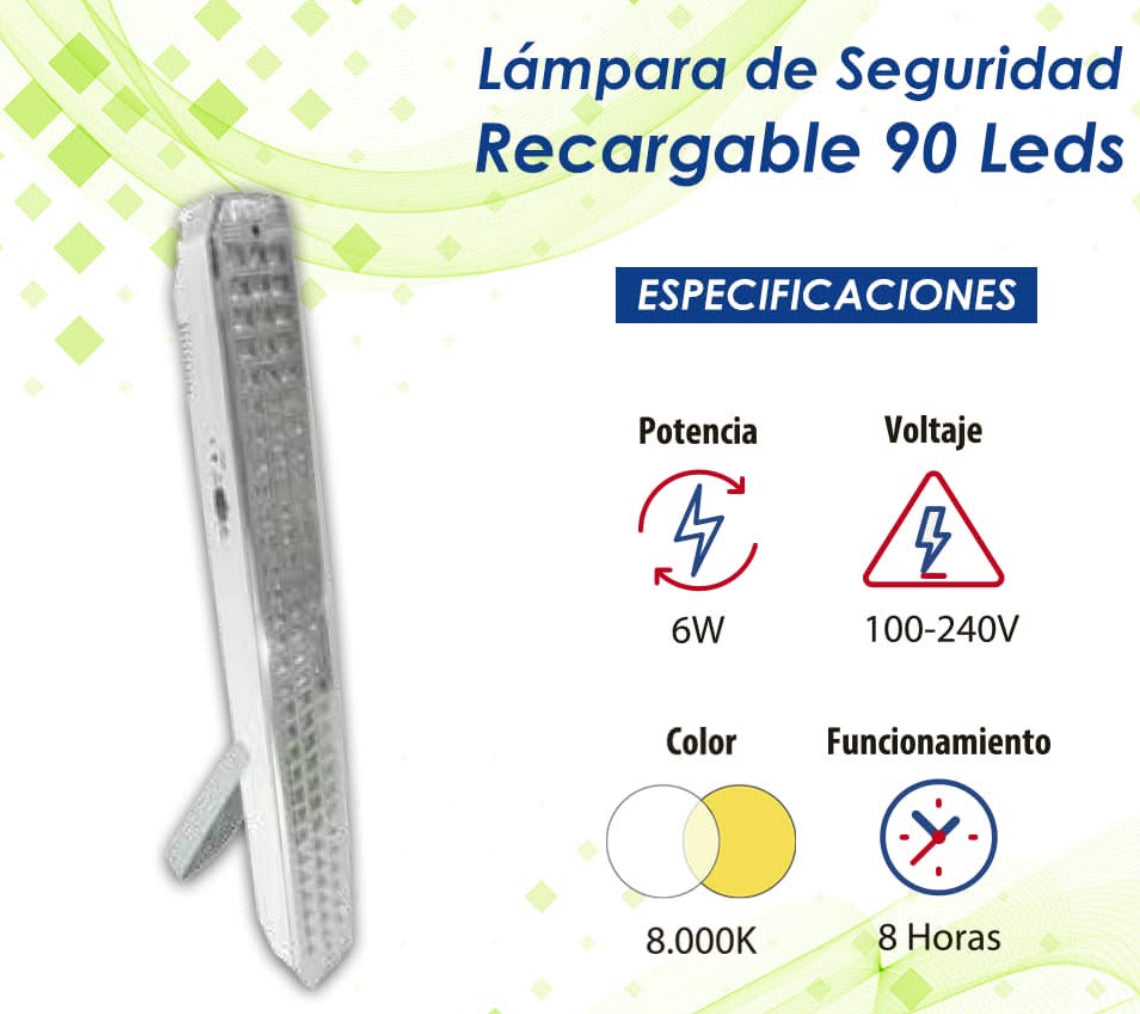 LAMPARA EMERGENCIA EXCELITE 6w