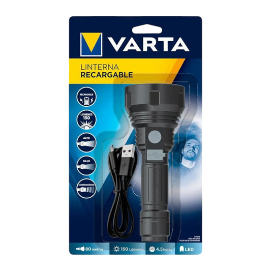 LINTERNA RECARGABLE VARTA 150 LÚMENES