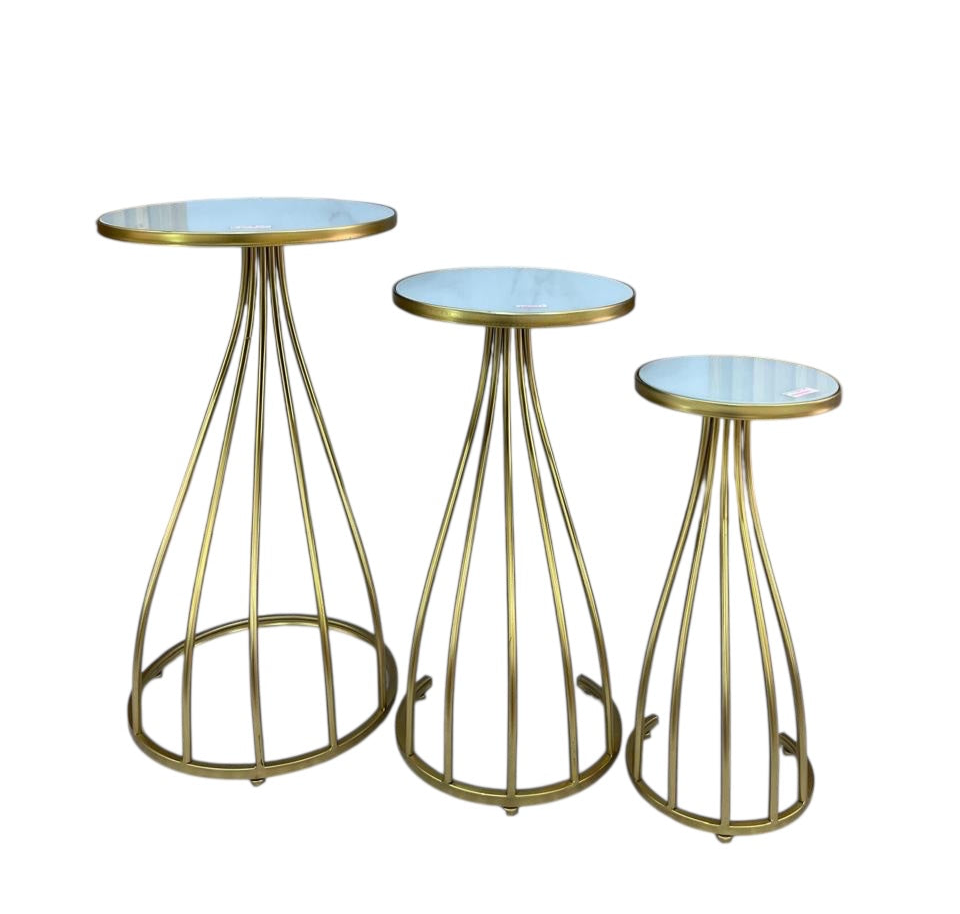 3 MESAS DECORATIVAS CISNE