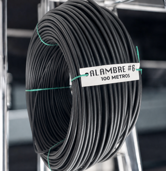 ALAMBRE DE ALUMINIO #6 ROLLO 100mts