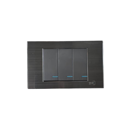 INTERRUPTOR TRIPLE ACERO VATIO