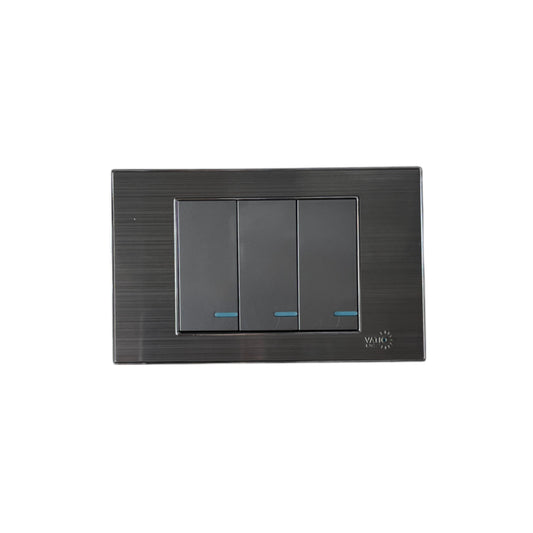 INTERRUPTOR TRIPLE ACERO VATIO