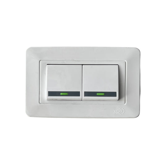 INTERRUPTOR DOBLE BLANCO VATIO