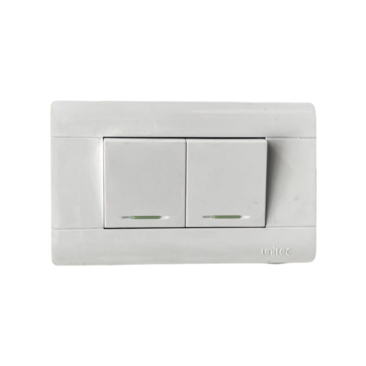 INTERRUPTOR DOBLE BLANCO UNITEC