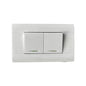 INTERRUPTOR DOBLE BLANCO UNITEC