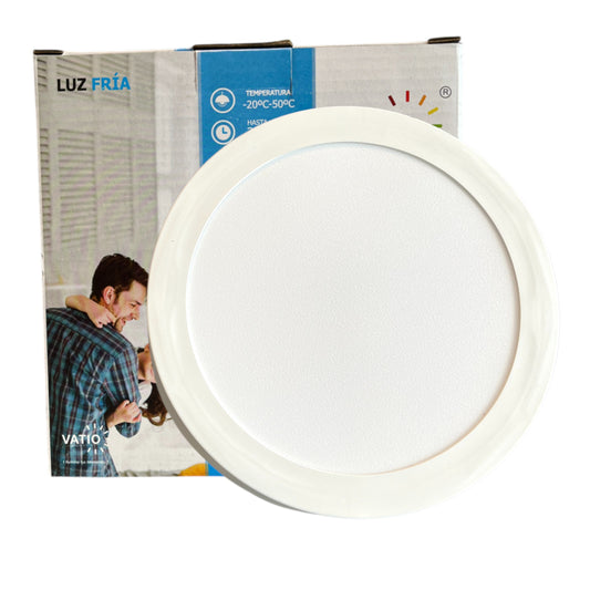 PANEL LED REDONDO DE SOBREPONER 12W VATIO