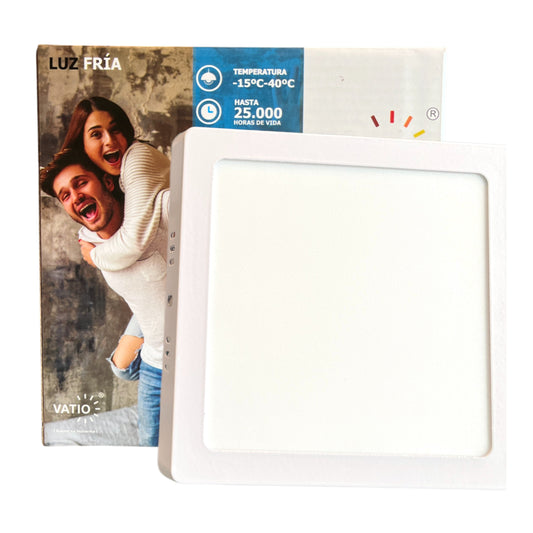 PANEL LED 12W CUADRADO DE SOBREPONER VATIO