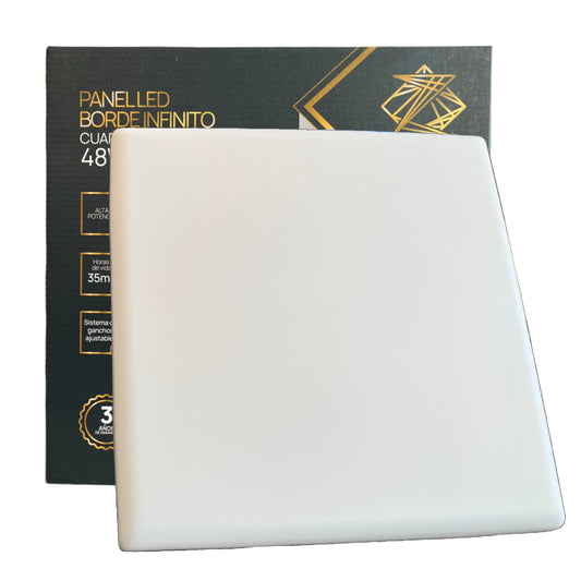 PANEL LED CUADRADO BORDE INFINITO DE INCRUSTAR 48W ZAFIRO