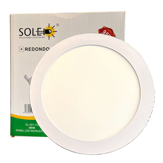 PANEL LED REDONDO DE INCRUSTAR 18W SOLED