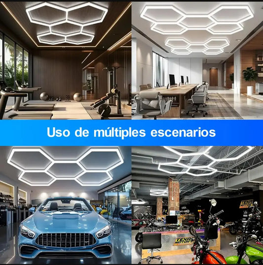 HEXAGONO LED TIPO COLMENA BLANCO